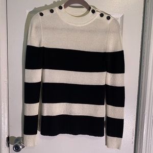 Anine Bing - Button-Detailed Striped Sweater